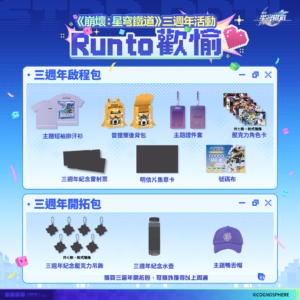 【3人行可獲團報禮】三週年啟程包（排汗衫尺碼可選）